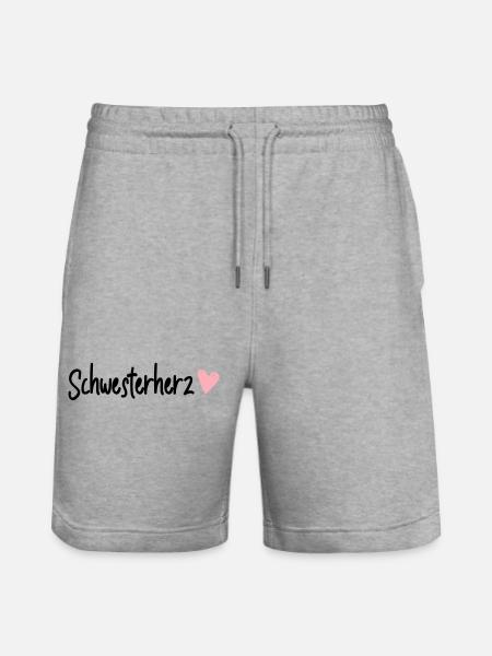 schwesterherz - Stanley/Stella Unisex Bio Joggingshorts Trainer - Grau meliert