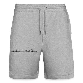 Düsseldorf - Stanley/Stella Unisex Bio Joggingshorts Trainer  - Grau meliert - Vorne - Nik (191cm) & Marisol (170cm)