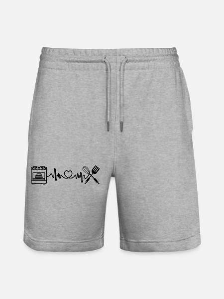 Cardio Herzfrequenz Küchenofen - Stanley/Stella Unisex Bio Joggingshorts Trainer - Grau meliert