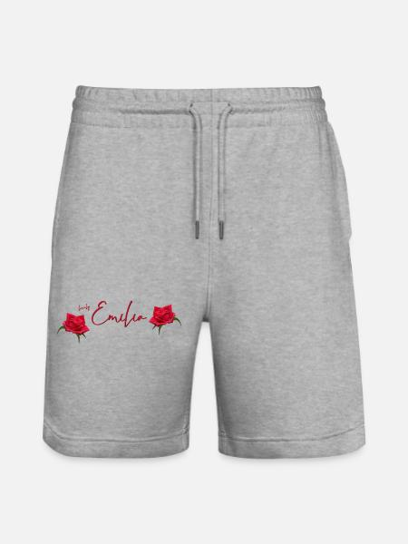 Emilia Birthday Emilia - Stanley/Stella Trainer Unisex Organic Jogging Shorts - heather grey