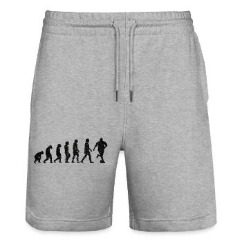 Entraîneur de football Footballeur Footballeur - Short de jogging bio TRAINER Stanley/Stella unisexe - gris chiné - Devant - Nik (191cm) & Marisol (170cm)