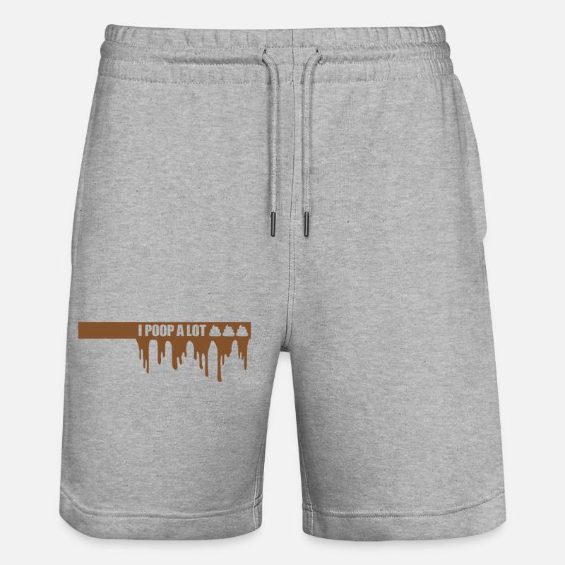 Je fais beaucoup caca - Short de jogging bio TRAINER Stanley/Stella unisexe - gris chiné
