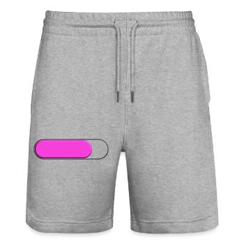 Spur Petite Rose (Beladung) - Stanley/Stella Unisex Bio Joggingshorts Trainer  - Grau meliert - Vorne - Nik (191cm) & Marisol (170cm)