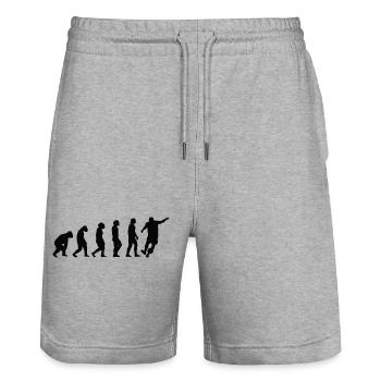 Équipe de football Football Design Joueur de football - Short de jogging bio TRAINER Stanley/Stella unisexe - gris chiné - Devant - Nik (191cm) & Marisol (170cm)
