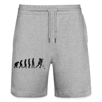 Ice hockey player Hockey fan Ice hockey team - Stanley/Stella Trainer Unisex Organic Jogging Shorts - heather grey - Front - Nik (191cm) & Marisol (170cm)