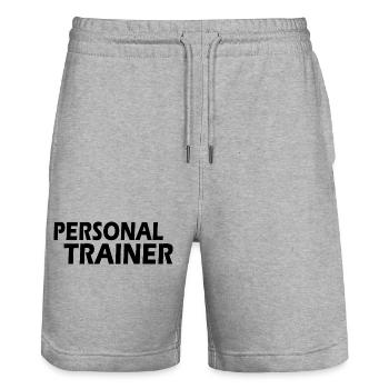 Personal trainer - Stanley/Stella Trainer Unisex Organic Jogging Shorts - heather grey - Front - Nik (191cm) & Marisol (170cm)