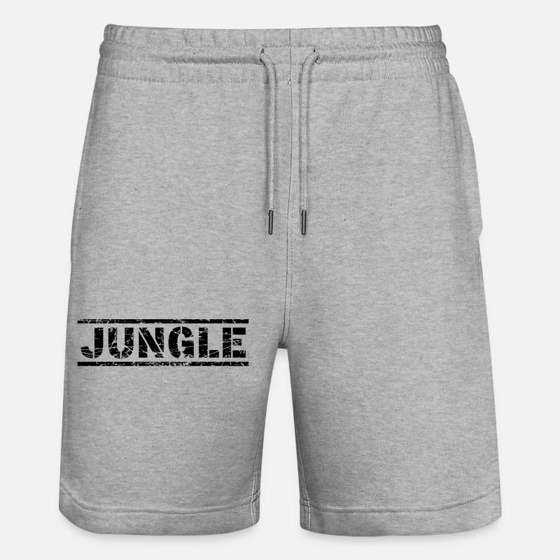 Jungle - Stanley/Stella Unisex Bio Joggingshorts Trainer  - Grau meliert