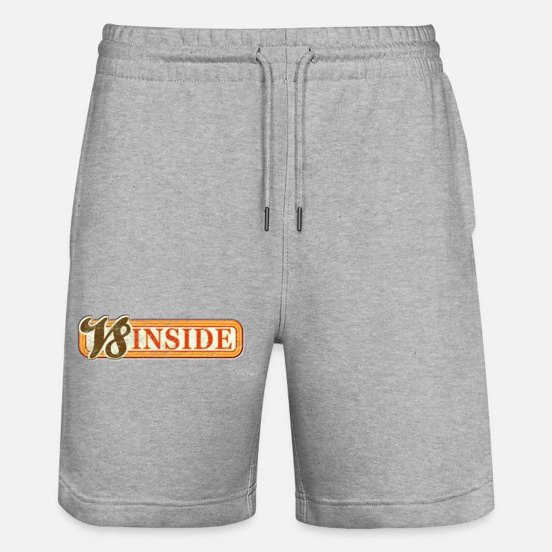 V8 Inside - Stanley/Stella Unisex Bio Joggingshorts Trainer  - Grau meliert