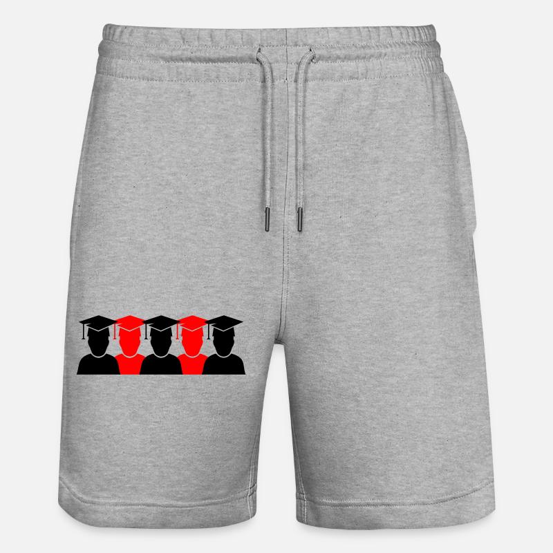students diplomas 2 - Stanley/Stella Unisex Bio Joggingshorts Trainer  - Grau meliert