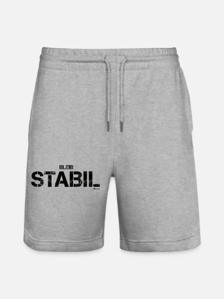 Bleib stabil (schwarz) - Stanley/Stella Unisex Bio Joggingshorts Trainer - Grau meliert