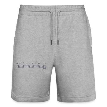 LISD_moin_rhein - Stanley/Stella Unisex Bio Joggingshorts Trainer  - Grau meliert - Vorne - Nik (191cm) & Marisol (170cm)