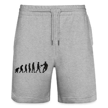 Basketball Basketballteam Basketballspieler - Stanley/Stella Unisex Bio Joggingshorts Trainer  - Grau meliert - Vorne - Nik (191cm) & Marisol (170cm)