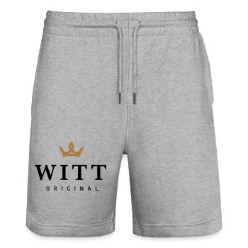 Witt - Stanley/Stella Unisex Bio Joggingshorts Trainer  - Grau meliert - Vorne - Nik (191cm) & Marisol (170cm)