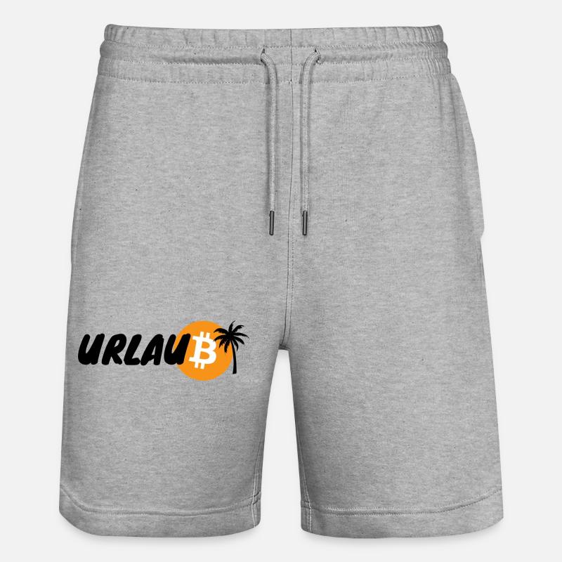 Vacances cryptographiques BTC Bitcoin 2 - Short de jogging bio TRAINER Stanley/Stella unisexe - gris chiné