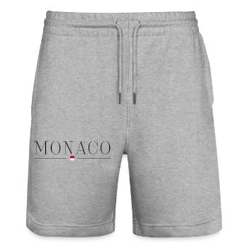 Monaco T-Shirt: Eleganz & Stil - Stanley/Stella Unisex Bio Joggingshorts Trainer  - Grau meliert - Vorne - Nik (191cm) & Marisol (170cm)
