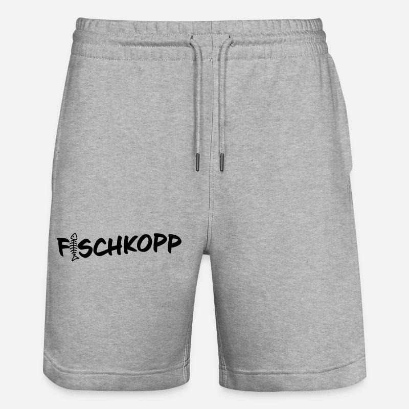 Fischkopp - Short de jogging bio TRAINER Stanley/Stella unisexe - gris chiné