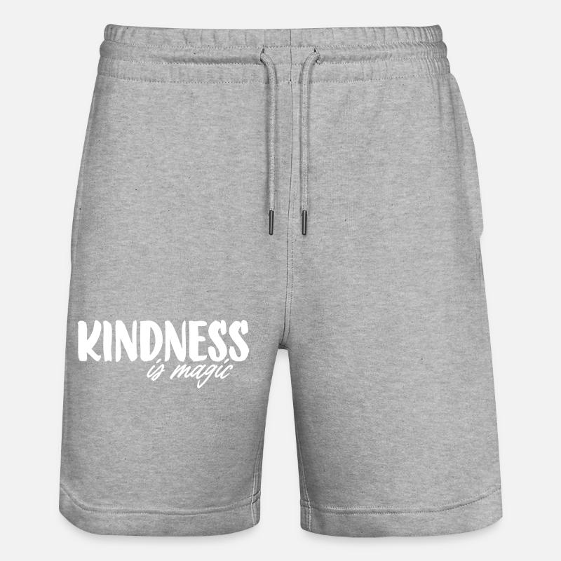 Kindness is magic - Stanley/Stella Trainer Unisex Organic Jogging Shorts - heather grey