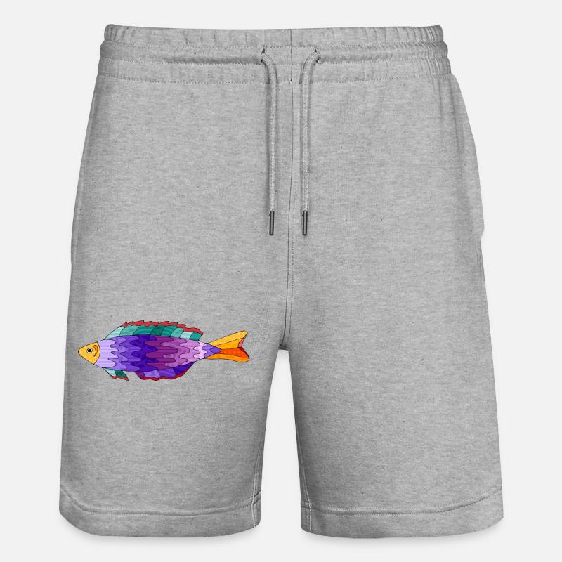 Poisson - Short de jogging bio TRAINER Stanley/Stella unisexe - gris chiné