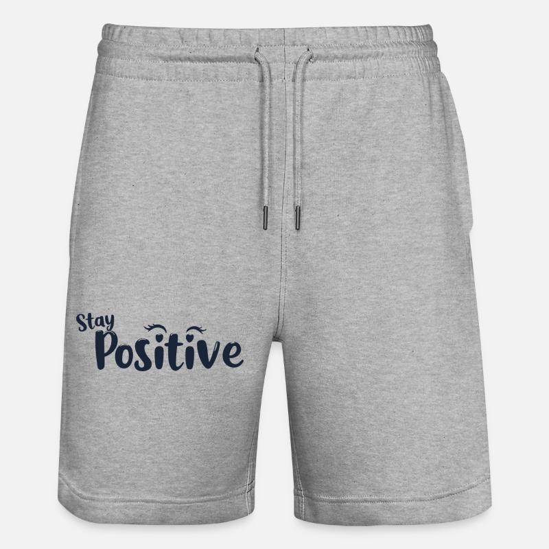 RESTEZ POSITIF - Short de jogging bio TRAINER Stanley/Stella unisexe - gris chiné