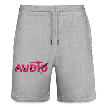 Audio Music Nerd Minimal Techno DJ - Stanley/Stella Trainer Unisex Organic Jogging Shorts - heather grey - Front - Nik (191cm) & Marisol (170cm)