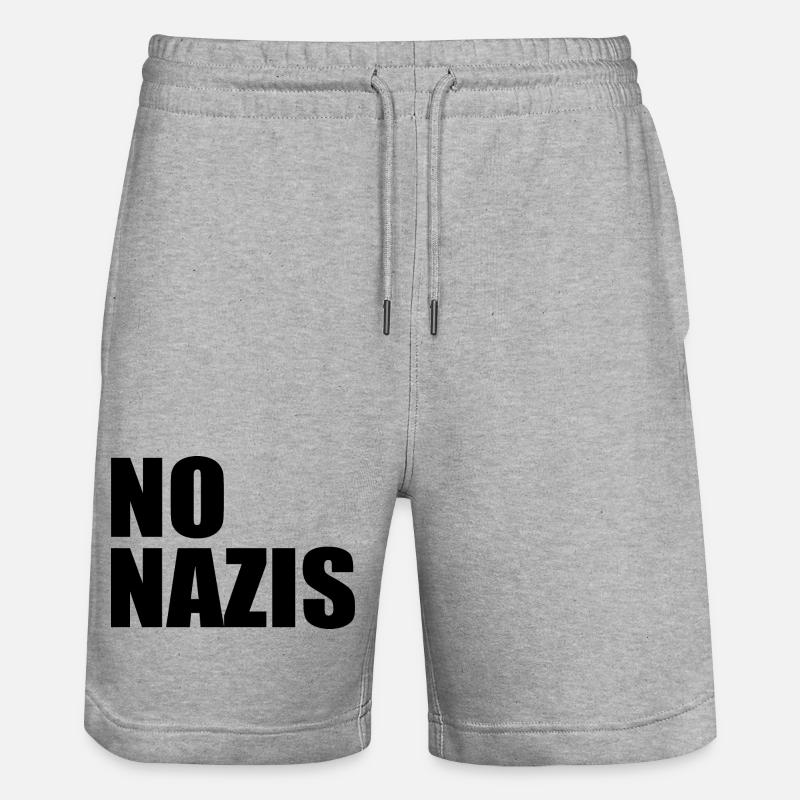 Pas de nazis - Short de jogging bio TRAINER Stanley/Stella unisexe - gris chiné