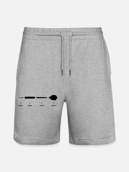 Dart Explanation Anatomy Dart Design - Stanley/Stella Trainer Unisex Organic Jogging Shorts - heather grey