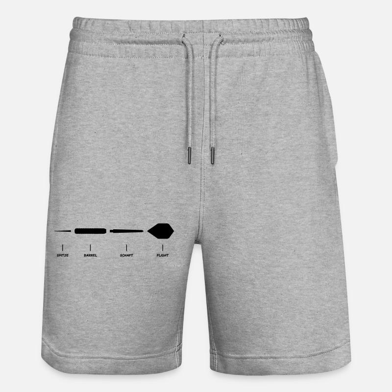 Dartpfeil Erklärung Anatomie Dart-Design - Stanley/Stella Unisex Bio Joggingshorts Trainer  - Grau meliert