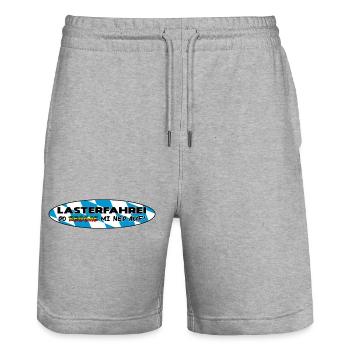 LASTERFAHREI - Do Reggae Mi Ned Auf! BAYERN Oval - Stanley/Stella Unisex Bio Joggingshorts Trainer  - Grau meliert - Vorne - Nik (191cm) & Marisol (170cm)