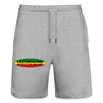 LASTERFAHREI - Do Reggae Mi Ned Auf! REGGAE Oval - Stanley/Stella Unisex Bio Joggingshorts Trainer  - Grau meliert - Vorne - Nik (191cm) & Marisol (170cm)