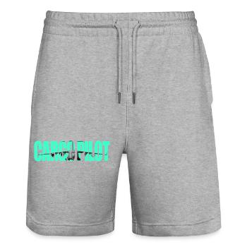 Cargo pilot C-17 - Stanley/Stella Unisex Bio Joggingshorts Trainer  - Grau meliert - Vorne - Nik (191cm) & Marisol (170cm)