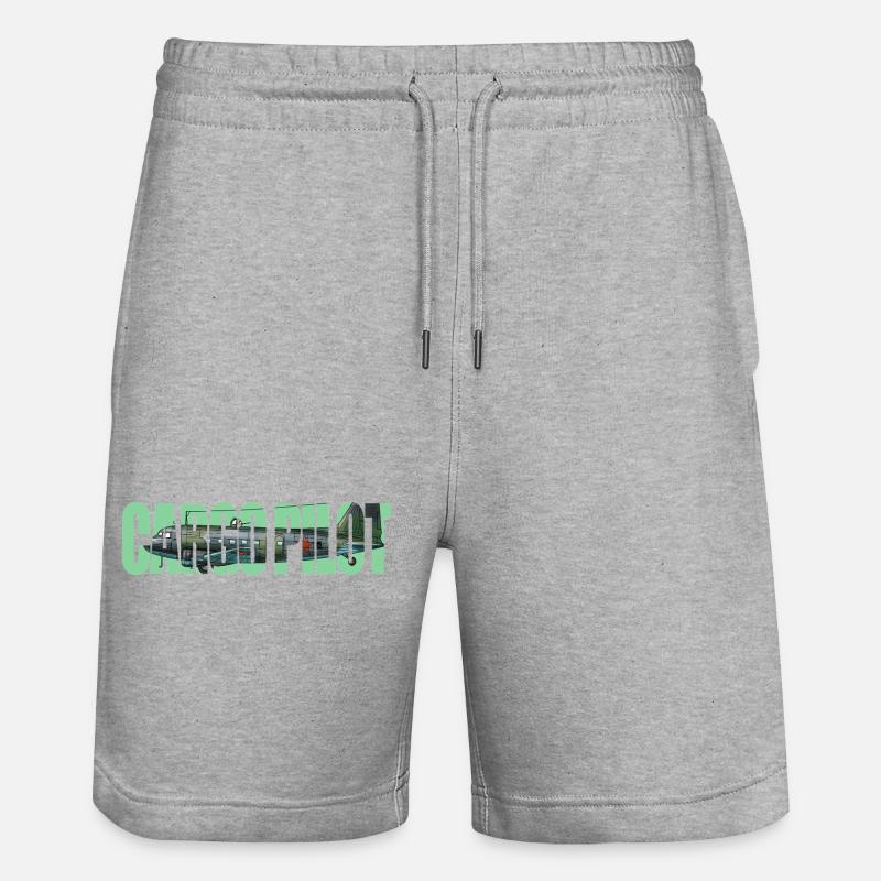 Cargo pilot Li-2 - Stanley/Stella Trainer Unisex Organic Jogging Shorts - heather grey