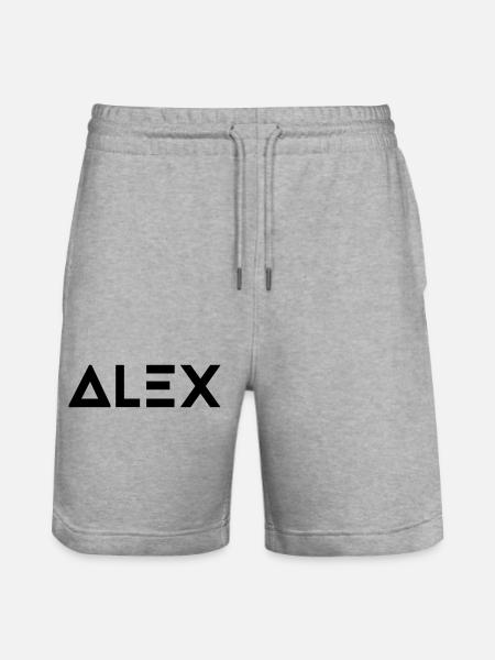 First name Alex - Stanley/Stella Trainer Unisex Organic Jogging Shorts - heather grey