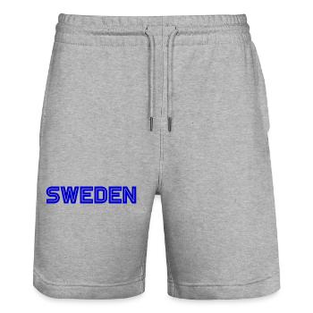Sverige Sweden Schweden - Stanley/Stella Unisex Bio Joggingshorts Trainer  - Grau meliert - Vorne - Nik (191cm) & Marisol (170cm)