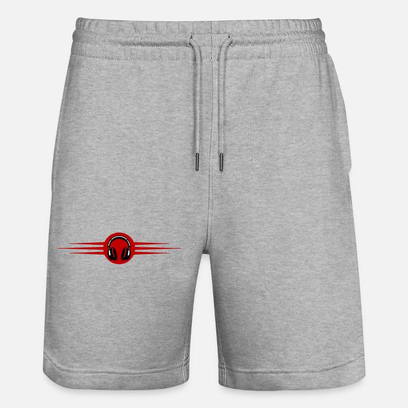 Kopfhörer Musik - Stanley/Stella Unisex Bio Joggingshorts Trainer  - Grau meliert