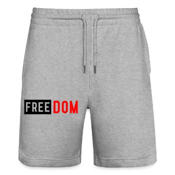Chemise de la liberté | T-shirt patriotique et inspirant - Short de jogging bio TRAINER Stanley/Stella unisexe - gris chiné - Devant - Nik (191cm) & Marisol (170cm)
