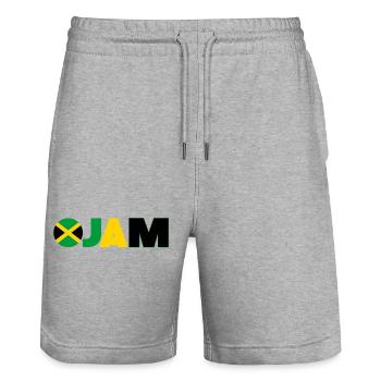 Jamaika - Stanley/Stella Unisex Bio Joggingshorts Trainer  - Grau meliert - Vorne - Nik (191cm) & Marisol (170cm)