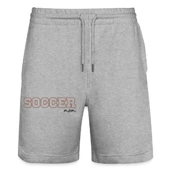 Maman Soccer - Short de jogging bio TRAINER Stanley/Stella unisexe - gris chiné - Devant - Nik (191cm) & Marisol (170cm)