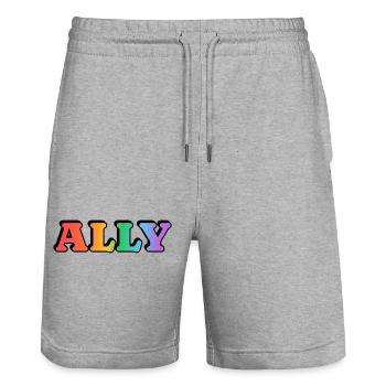 Gay Ally - Stanley/Stella Unisex Bio Joggingshorts Trainer  - Grau meliert - Vorne - Nik (191cm) & Marisol (170cm)