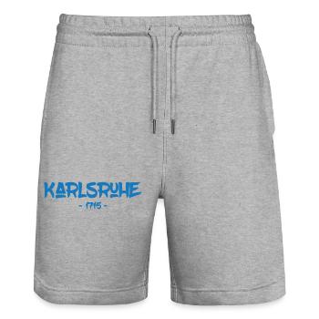 Karlsruhe - 1715 - Baden-Württemberg - Durlach - Stanley/Stella Unisex Bio Joggingshorts Trainer  - Grau meliert - Vorne - Nik (191cm) & Marisol (170cm)