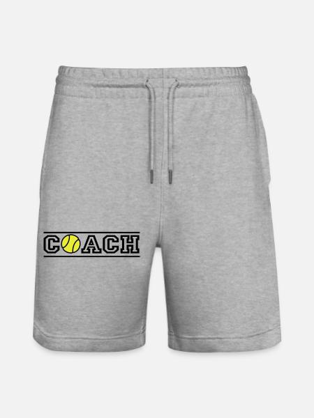 Tennis Coach - Stanley/Stella Trainer Unisex Organic Jogging Shorts - heather grey