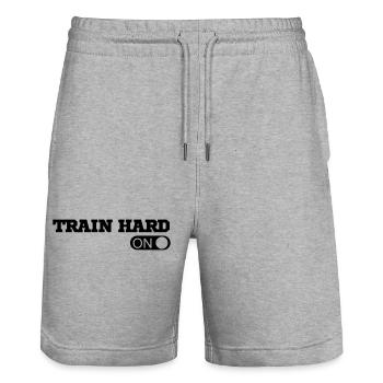 Workout - Stanley/Stella Unisex Bio Joggingshorts Trainer  - Grau meliert - Vorne - Nik (191cm) & Marisol (170cm)