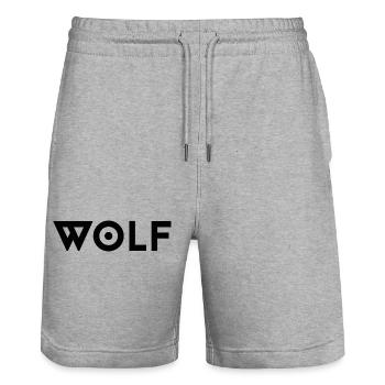WOLF - Short de jogging bio TRAINER Stanley/Stella unisexe - gris chiné - Devant - Nik (191cm) & Marisol (170cm)