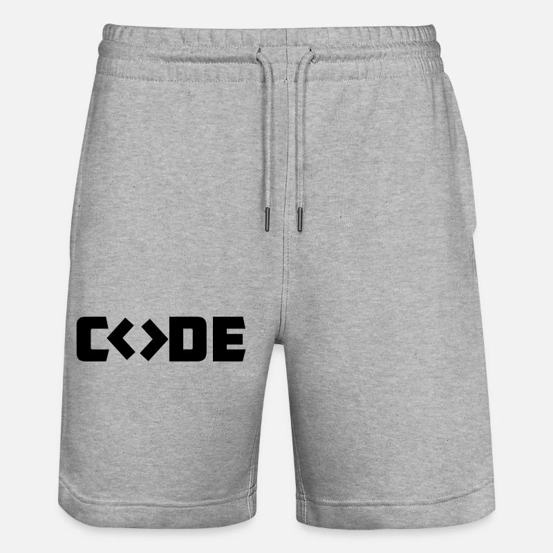 Programmer Code - Stanley/Stella Trainer Unisex Organic Jogging Shorts - heather grey