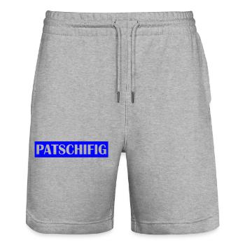 PATCSHIFIG - Stanley/Stella Unisex Bio Joggingshorts Trainer  - Grau meliert - Vorne - Nik (191cm) & Marisol (170cm)