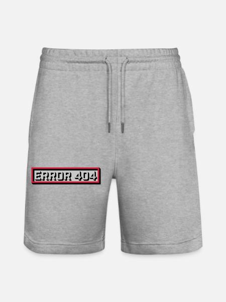 Error 404 Message Computer - Stanley/Stella Trainer Unisex Organic Jogging Shorts - heather grey
