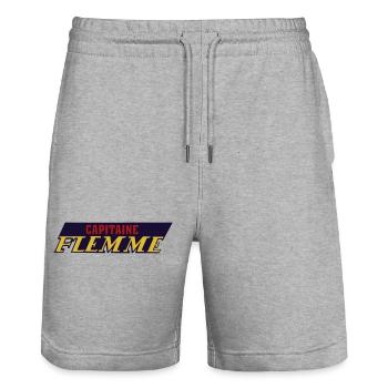 Fauler Kapitän - Stanley/Stella Unisex Bio Joggingshorts Trainer  - Grau meliert - Vorne - Nik (191cm) & Marisol (170cm)