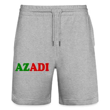 Azadi - Stanley/Stella Unisex Bio Joggingshorts Trainer  - Grau meliert - Vorne - Nik (191cm) & Marisol (170cm)