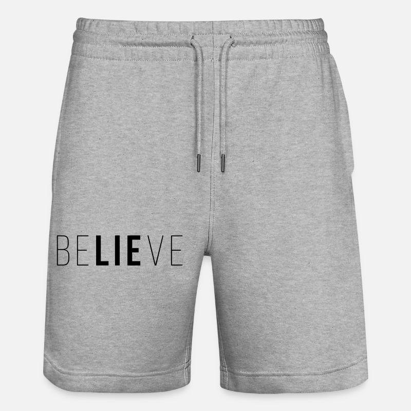 beLIEve - Short de jogging bio TRAINER Stanley/Stella unisexe - gris chiné