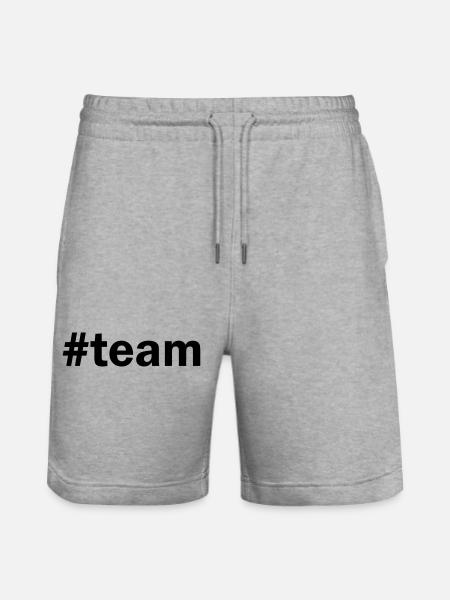 #team TEAM - Stanley/Stella Trainer Unisex Organic Jogging Shorts - heather grey