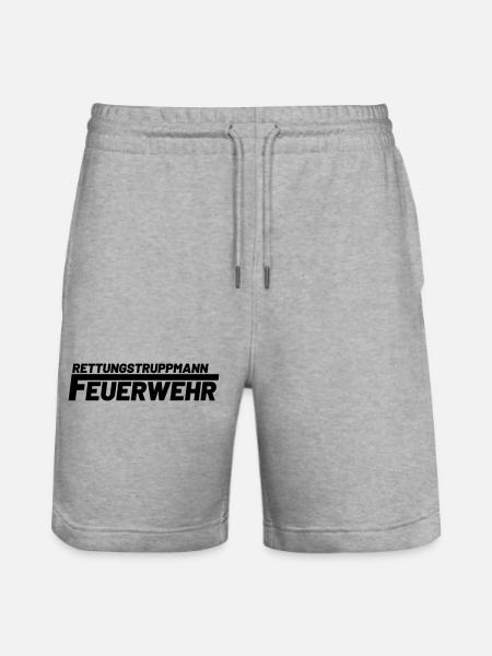 rettungstruppmann freiwillige feuerwehr - Stanley/Stella Unisex Bio Joggingshorts Trainer  - Grau meliert